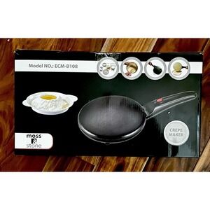Crepe Maker – 8" Portable Crepe Pan Nonstick with Dipping Plate, Auto Shut-Off